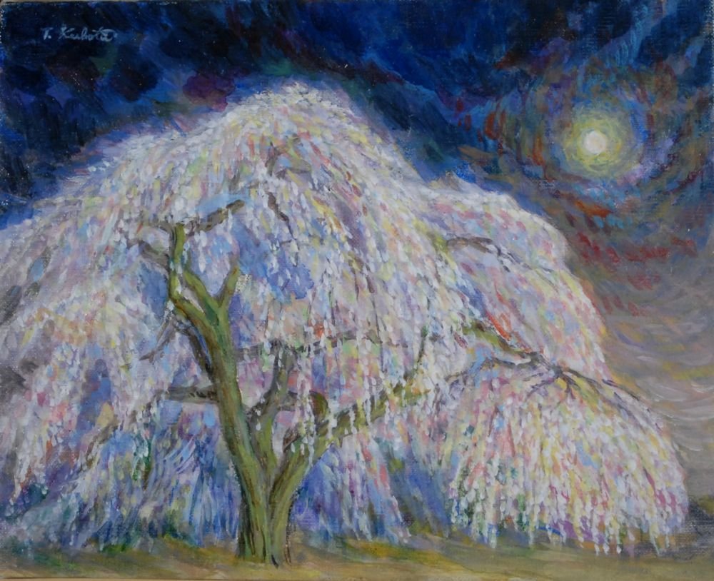 窪田知矩　tomo kubota 抽象油彩画 富士山 絵画 抽象画 油絵 田原健二 「FUJISAN・4」 額付き